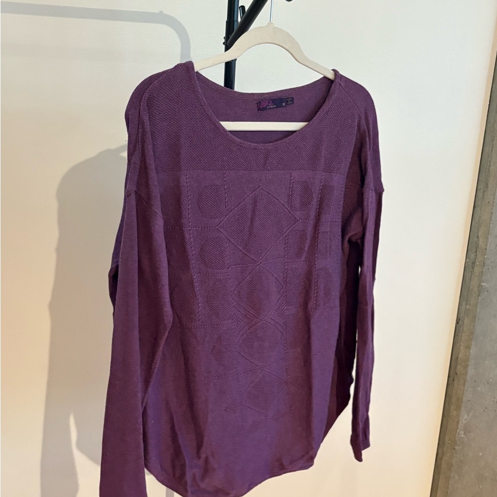 Prana Deep Purple Long Sleeve Top